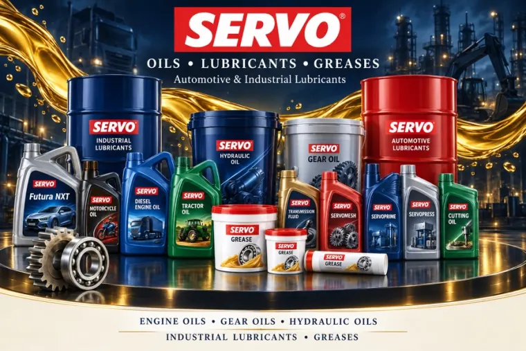 Servo (IndianOil) engine oils, gear oils, hydraulic oils and greases for automotive and industrial use