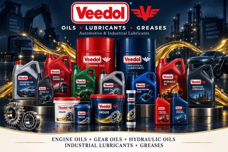 Veedol engine oils, gear oils, hydraulic oils and greases for automotive and industrial use