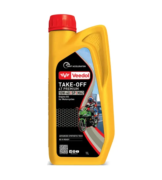 Veedol TAKE-OFF 4T PREMIUM 10W-40 SP/MA2 — 4t motorcycle engine oil