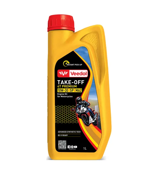 Veedol TAKE-OFF 4T PREMIUM 10W-30 SP/MA2 — 4t motorcycle engine oil