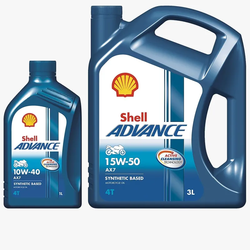 Shell Advance AX7 10W-40 — 4-stroke motorcycle engine oil (synthetic technology)